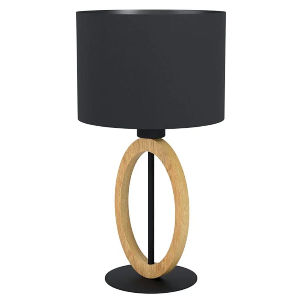 Eglo Lighting Table Lamps Basildon 1 Table Lamp Black/Wood 43569N Eglo Lighting Lights-For-You 43569N 9008606271566