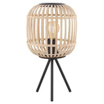 Eglo Lighting Table Lamps Bordesley Wooden Table Lamp 1Lt Lights-For-You 43218N 9008606209682