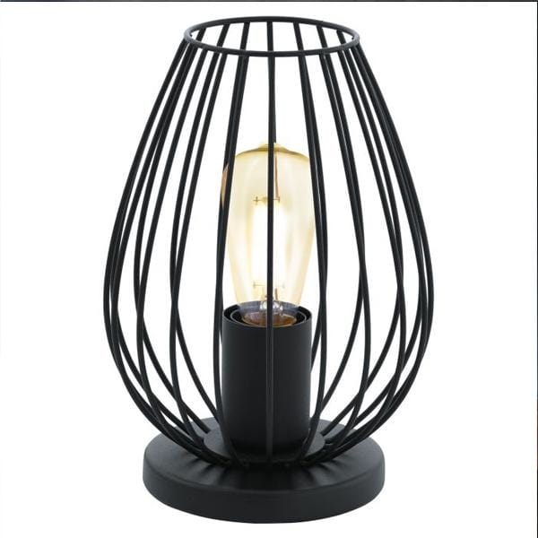 Eglo Lighting Table Lamps Newtown Table Lamp Wired 1Lt in Black Steel Lights-For-You 49481N 9008606148356