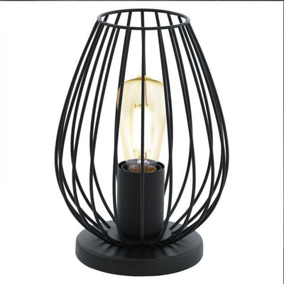 Eglo Lighting Table Lamps Newtown Table Lamp Wired 1Lt in Black Steel Lights-For-You 49481N 9008606148356