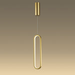 Oval Pendant Light in Black or Gold — Gold 3000K