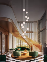 Langdon LED Pendant Light 15Lt 90w Gold, Black — Gold 3000K