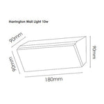 Harrington Outdoor LED Wall Light 10w in Black — Black