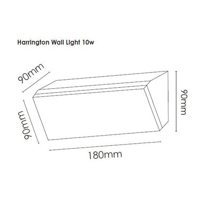 Harrington Outdoor LED Wall Light 10w in Black — Black