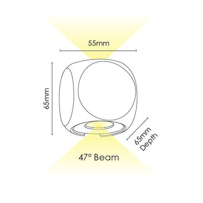 Benz Outdoor LED Wall LIght 2Lt 4w Black, White