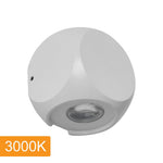 Benz Outdoor LED Wall LIght 2Lt 4w Black, White — White / 3000K