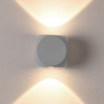 Benz Outdoor LED Wall LIght 2Lt 4w Black, White — White / 3000K
