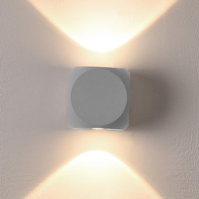 Benz Outdoor LED Wall LIght 2Lt 4w Black, White — White / 3000K