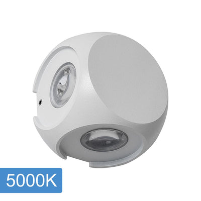 Benz Outdoor LED Wall Light 4w in Black or White — White 5K