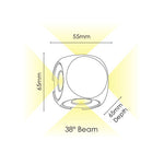 Benz Outdoor LED Wall Light 4w in Black or White