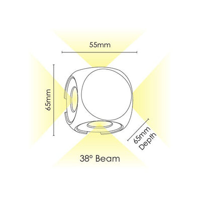 Benz Outdoor LED Wall Light 4w in Black or White