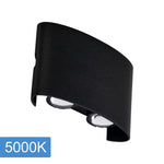 Opula 2 Outdoor Up/Down LED Wall Light in Black or White — Black / 5000k