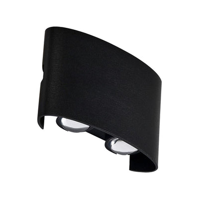 Opula 2 Outdoor Up/Down LED Wall Light in Black or White — Black / 5000k