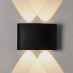 Opula 2 Outdoor Up/Down LED Wall Light in Black or White — Black / 5000k