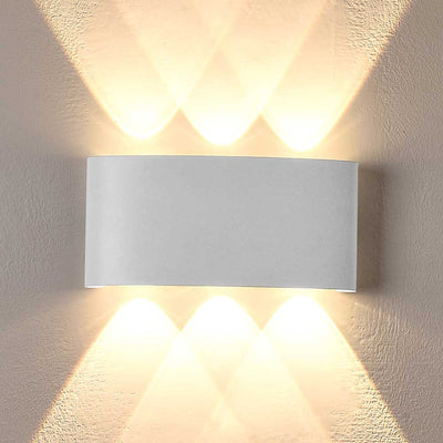 Opula 3 Outdoor Up/Down LED Wall Light in Black or White — White / 5000K