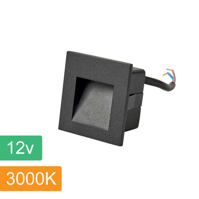 Stan LED Step Light in Black or White — 12v-BK-3K