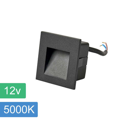 Stan LED Step Light in Black or White — 12v-BK-5K