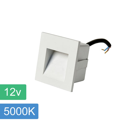Stan LED Step Light in Black or White — 12v-WH-5K