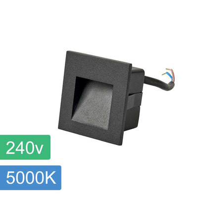 Stan LED Step Light in Black or White — 240v-BK-5K