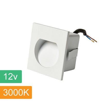 Arch LED Step Light in Black or White — 12v-WH-3K