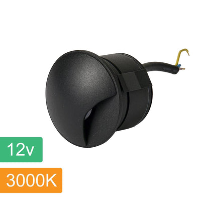 Kroll 1 Outdoor LED Wall Light in Black or White — 12v-BK-3K