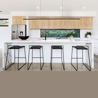 Beam Linear LED Pendant Light 1500mm, 2000mm, 2400mm in Black, Gold or White — Black / 1500mm