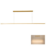 Beam Linear LED Pendant Light 1500mm, 2000mm, 2400mm in Black, Gold or White — Gold / 2400mm