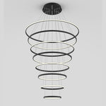 Crown 8 Ring Pendant Light 3000k/5000k in Black, Chrome or Gold