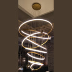 Crown 8 Ring Pendant Light 3000k/5000k in Black, Chrome or Gold — Gold 3000K