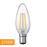 4w LED B15 Candle Globe Warm — 2700K
