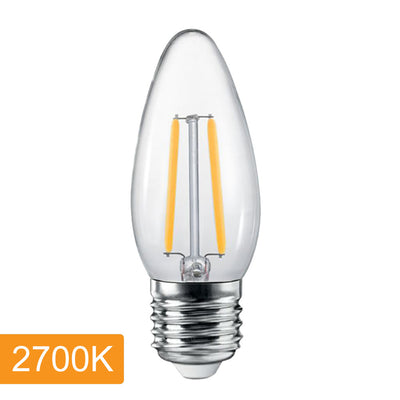 4w LED E27 Candle Globe — Warm White