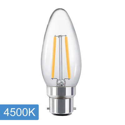 4w LED B22 Candle Globe — 4500K