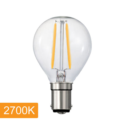 4w LED B15 Fancy Round Globe Warm — 2700K