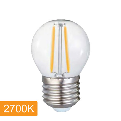 4w LED E27 Fancy Round Globe — 2700K