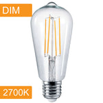 4w LED E27 ST64 Pear Globe — 2700K