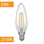 4w LED E14 Candle Globe Warm — 2700K