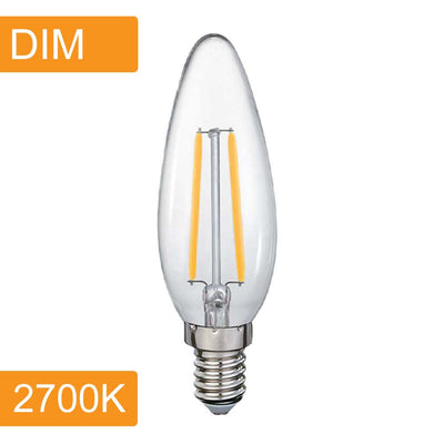 4w LED E14 Candle Globe Warm — 2700K