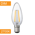 4w LED B15 Candle Globe Warm — 2700K