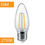 4w LED E27 Candle Globe — 2700K