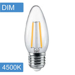 4w LED E27 Candle Globe — 4500K