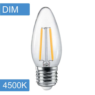 4w LED E27 Candle Globe — 4500K