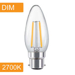 4w LED B22 Candle Globe Warm — 2700K