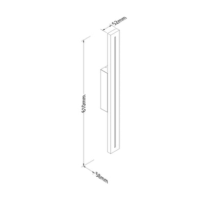 Edgar Outdoor LED Wall Light Small CCT 12w in Black, White — Black