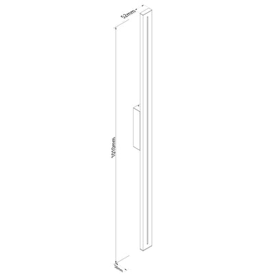 Edgar Outdoor LED Wall Light Medium CCT 26w in Black, White — Black