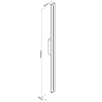 Edgar Outdoor LED Wall Light Large CCT 34w in Black, White — Black