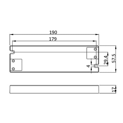 VDI60W 60w 24v IP20 LED Driver — White