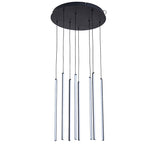 Centric Drop LED Pendant Light CCT 8Lt 72w Black, Gold — Black