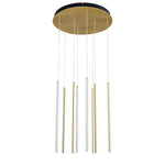 Centric Drop LED Pendant Light CCT 8Lt 72w Black, Gold — Gold