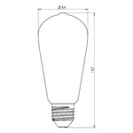4w LED E27 ST64 Pear Globe