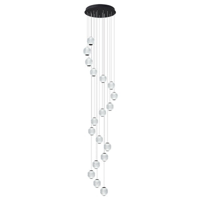 Langdon LED Pendant Light 15Lt 90w Gold, Black